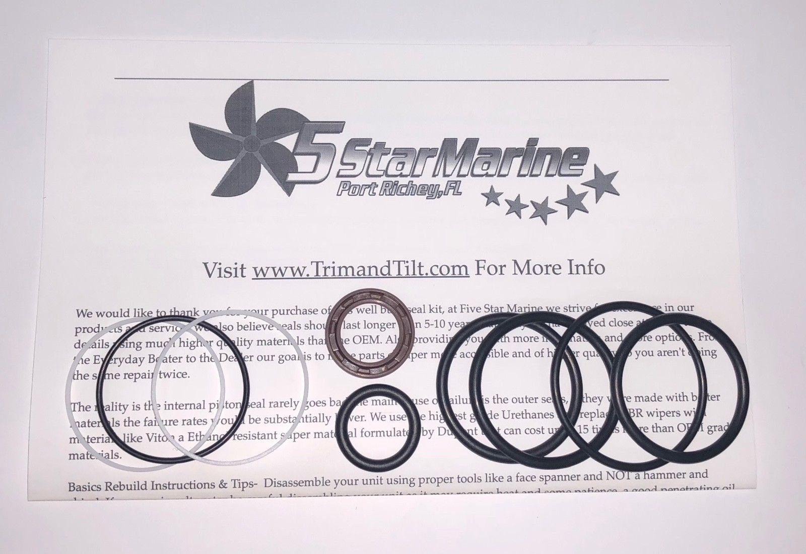 OMC Cobra Stern Drive OEM Seal Kit 0985060 985060 3854247 BRP Trim
